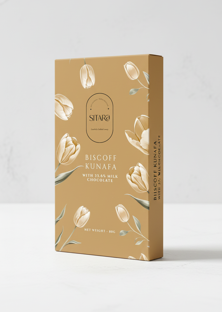 Biscoff Kunafa Bar Dark Chocolate